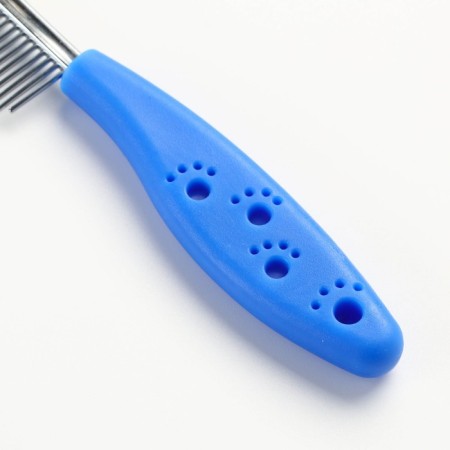 Comb "paws" with teeth of different lengths, 20.5 x 3 cm, blue-3