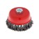 Metal brush for ushm scrap, twisted wire, "cup", M14, 100 mm