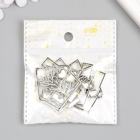 Decor for creativity Metal "House of Love" silver 4.2x3.9 cm-3