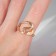 The ring "minimal" heart, the color of gold, dimensionless