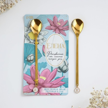 A nominal spoon with a suspension "Elena", 14 x 8 cm-2