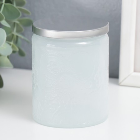 Bank for candles glass with a “flower” lid, cylinder 9x7x7 cm-2