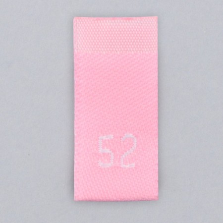 Textile strip “52”, 4.6 x 1.1 cm, pink color-2