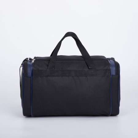 Sports bag with lightning, 3 outer pockets, black/blue color-1