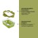 Container for baking, storage and carrying of products in the Smart Solutions cover, green color, 370 ml