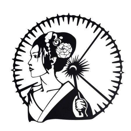 Panel "Girl" Black, 41.3x39.4cm-1