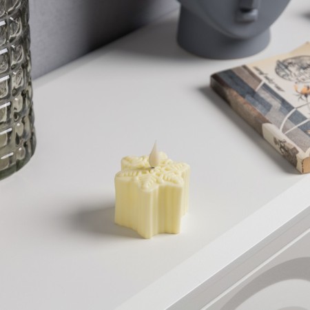LED figure "Snowflake" 7 × 8.5 × 8 cm, plastic, batteries AG13x3, glow warm white-1