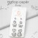 Pusets 5 pairs "Assorted" mood, white color in silver