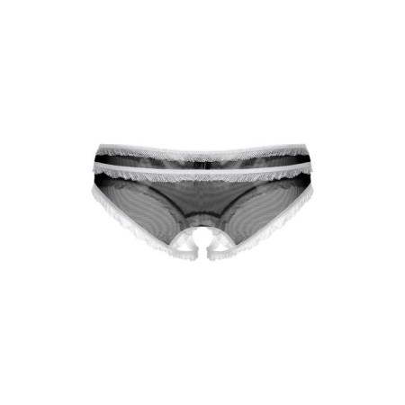 Panties with access and ruffles Softline Collection, black and white color, size S/M-2