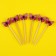 Butterfly skewers, set 6 pcs, color mix