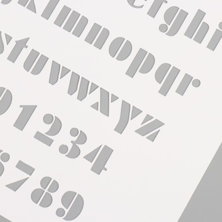 Plastic stencil "English alphabet", 15x15 cm-2