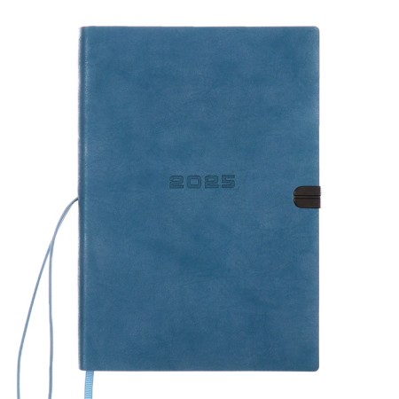 Dated 2025 diary, A5, 176 Escalada sheets, soft cover cover, pancake embossing, liesse, block 70 g/m2, blue-2