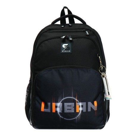 Youth backpack, 42 ​​x 31 x 13 cm, ergonomic back, Stavia "urban2", black-2