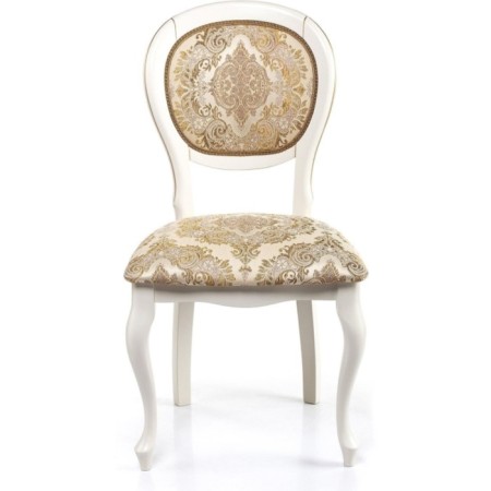 Wooden chair Adriano Buke/Fabric, milk/beige 50x54x96 cm-1
