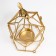 Summary Metal for 1 candle "Golden Fon cell with a bird" 14x9x9 cm