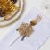 A set for the decor of the dining rooms "Snowflake", 4 pcs, col. gold 7x8 cm 100% p/e, felt