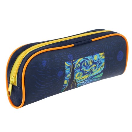 Penal soft, 1 compartment, 80 x 210 x 40 mm, voluminous, PM1O-24, calligrata "Star Night"-1