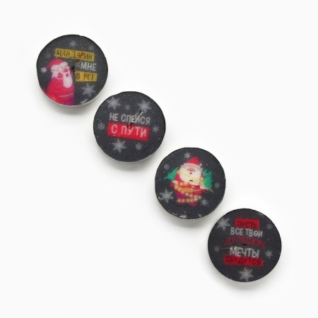 Tea New Year's candles “Believe in magic”, without aroma, set 4 pcs, diam. 3.7 cm-4
