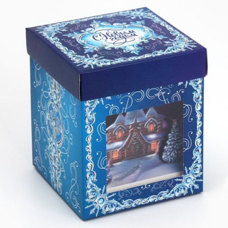 Folding box with 3D effect "Fairy Tale", 11 x 11 x 13 cm, New Year-2