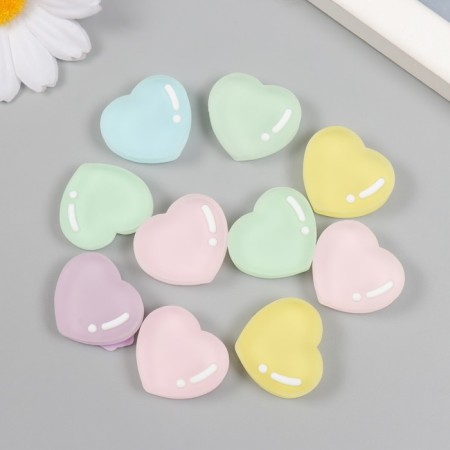Decor for creativity Plastic "Heads with an exclamation mark" MIX 2.4x2.1 cm
