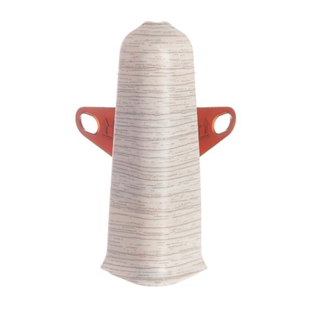 Outdoor angle (external) with fasteners for skirting boards 85mm "decoration", 253 a nimble gray