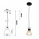 Suspended lamp Rivoli Alma 1he27, 60 watts