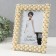 Photo frame 1131 15x20 cm "Pearls" plastic, col. lactic