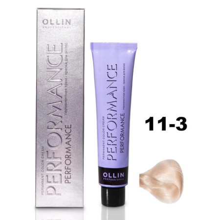OLLIN PROFESSIONAL PERFORMANCE hair cream, tone 11/3 special blond golden, 60 ml