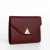 Women's wallet on the button, burgundy color