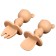 A set of children's cutlery "cubs", fork, spoon, color beige