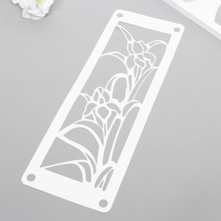 Stencil of stencil "Flower" 11x32 cm-2
