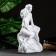 Figure "Lovers on Stone" White 13x18x30cm