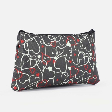Cosmetic bag with lightning, black color