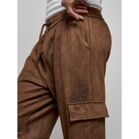 Joggers are sports male, size 50, brown color-16