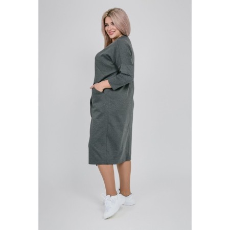 Women's dress, size 54, gray color-4