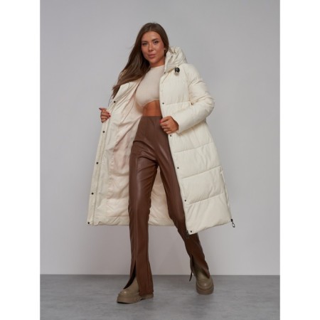 Coat insulated winter female, size 44, color light-beige-14