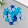 Decor for creativity "Pomponchiki. Blue sky" d = 2.5 cm set 30 pcs