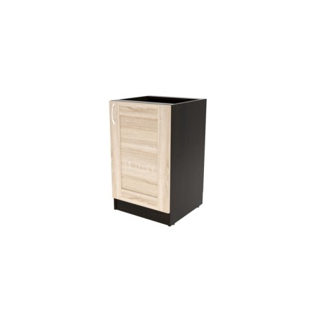 Stature table with 1 door, 50x45x82 cm, wenge, quad oak sonom