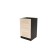 Stature table with 1 door, 50x45x82 cm, wenge, quad oak sonom