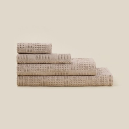 Waffle towel SL Home: Chess "Sabbia" 30x60 cm, 100% cotton, 350 g/m2