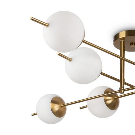 Suspended lamp Freya Fr5205PL-08BS Damask, 900x900x400 mm, E27, 8x60W, brass color-8