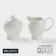 Serving set Magistro Rodos, 2 items: milkman 300 ml, sugar tower 300 ml, white color