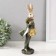 Polystone souvenir with the clock "Hare in the military camisole" 9.5x12x30 cm