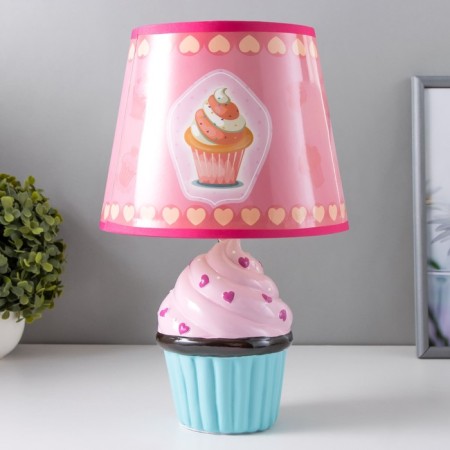 The desktop lamp with the lampshade "Pies in the blue cup" E14 40W 30x20x20 cm-4