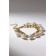 Pearl bracelet "Chain", white color in gold, l = 16 cm