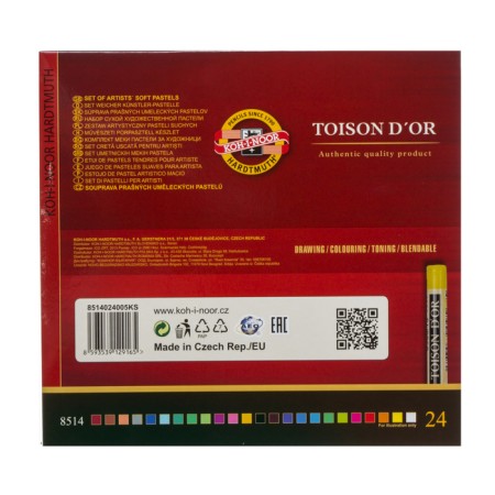 Pastel dry art 24 colors, Koh-I-Noor Toison D`or 8514/24-3