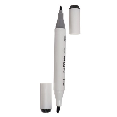 Meshu bilateral markers for sketching, 12 colors (gray colors)-2