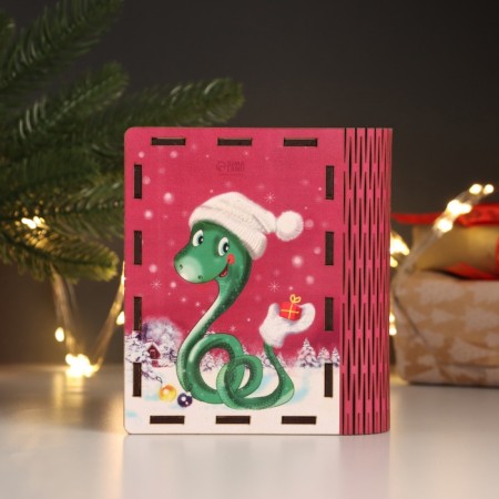 New Year's Building Book "Snake with a mitten" 14x12x5 cm-2