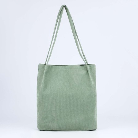 Shopper without fastening, green color-3