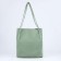 Shopper without fastening, green color
